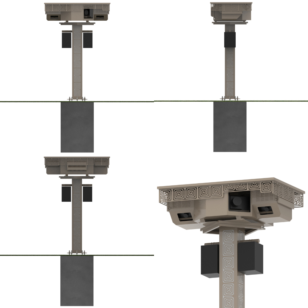 造型投影机恒温箱20260620 (1) 定制建筑造型投影机恒温箱